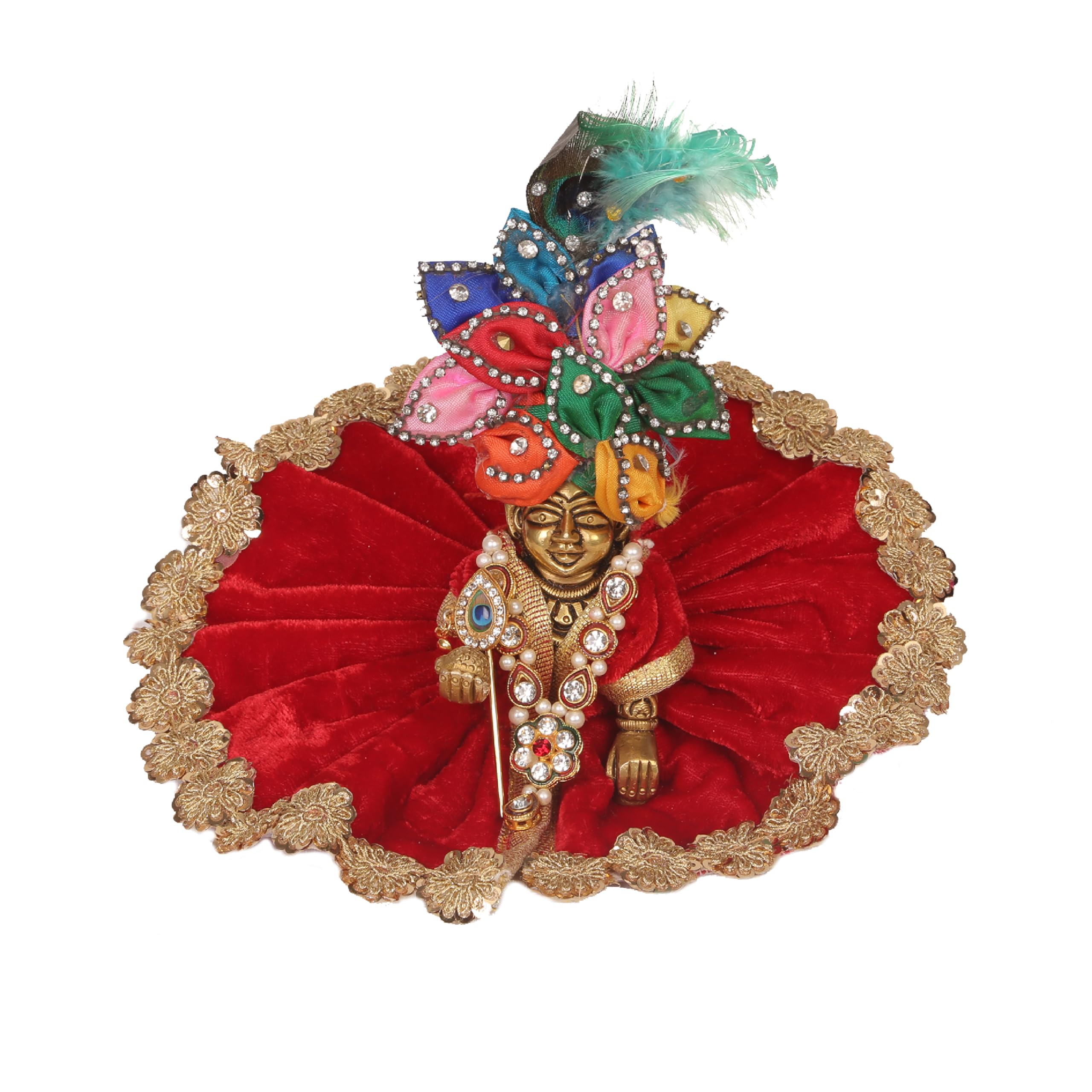 Kanha Dress - Festive Red Velvet